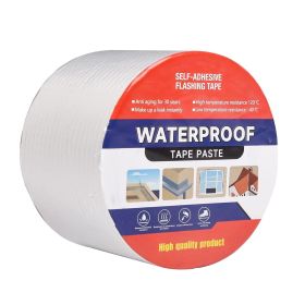 Waterproof Tape for Leaks Aluminum Butyl Tape with Adhesive for RV Repair, Glass Repairs, Air Mattress Patch, Window Caulking, Boat Sealing, Roof Patc (size: 4in x 32.8ft)