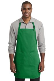 Port Authority Full-Length Two-Pocket Bib Apron A600 (Color: Kelly Green, size: OSFA)