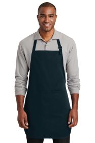 Port Authority Full-Length Two-Pocket Bib Apron A600 (Color: Navy, size: OSFA)