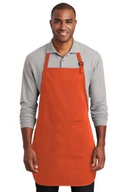 Port Authority Full-Length Two-Pocket Bib Apron A600 (Color: Orange, size: OSFA)