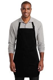 Port Authority Full-Length Two-Pocket Bib Apron A600 (Color: Black, size: OSFA)