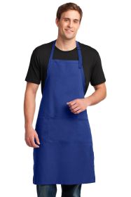 Port Authority Easy Care Extra Long Bib Apron with Stain Release A700 (Color: Royal, size: OSFA)