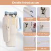 Water Bottle Carrier Bag Neoprene Water Cup Pouch Water Bottle Holder with Adjustable Strap Phone Pocket for Walking Travel Camping