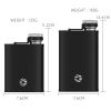 Healter Hip Flask for Men;  Portable Pocket Stainless Steel Flask Whiskey Flask for Outdoor Camping Climbing Hiking Picnic 6oz/8oz