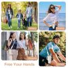 Water Bottle Carrier Bag Neoprene Water Cup Pouch Water Bottle Holder with Adjustable Strap Phone Pocket for Walking Travel Camping