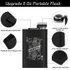 Healter Hip Flask for Men;  Portable Pocket Stainless Steel Flask Whiskey Flask for Outdoor Camping Climbing Hiking Picnic 6oz/8oz
