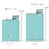 Healter Hip Flask for Men;  Portable Pocket Stainless Steel Flask Whiskey Flask for Outdoor Camping Climbing Hiking Picnic 6oz/8oz